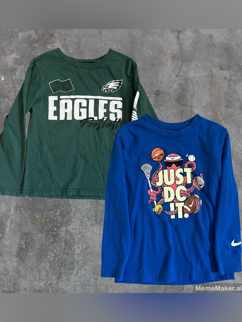 Lot of 2 Kids Long-Sleeve Graphic Tees